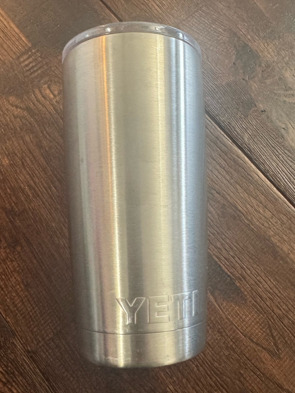 Yeti Silver Stainless Steel Insulated Tumbler with Clear Lid